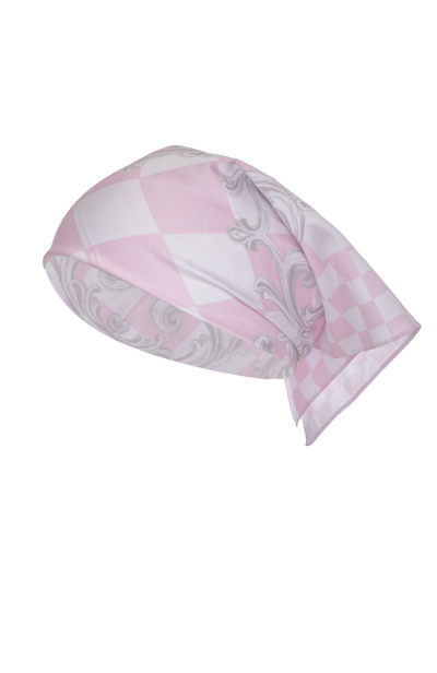 Headscarf, Artificial Silk, "Versailles Rose" print, 60х60