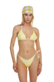 Triangle bikini top "Versailles Lemon" print 