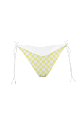 V bikini briefs with ties, "Versailles Lemon" print