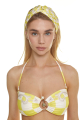 Headband with, Artificial Silk "Versailles Lemon" print