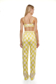 Pants, Artificial Silk, print Versailles Lemon