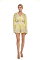 Women's shorts, Artificial Silk, "Versailles Lemon" print