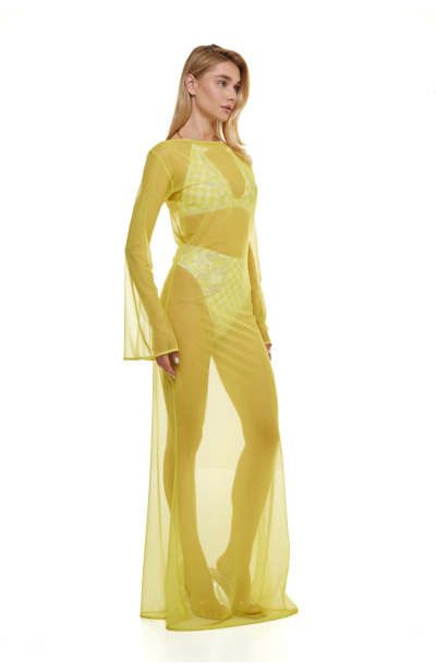 Dress mesh to the floor, "Versailles Lemon" print