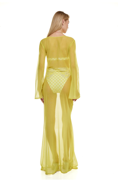 Dress mesh to the floor, "Versailles Lemon" print