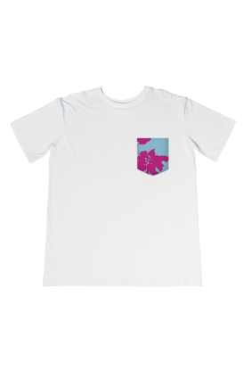 T-shirt for men, white "Lagoon" print