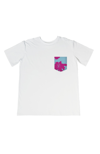 T-shirt for men, white "Lagoon" print