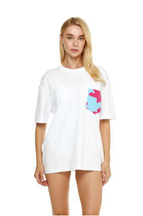 T-shirt for men, white "Lagoon" print
