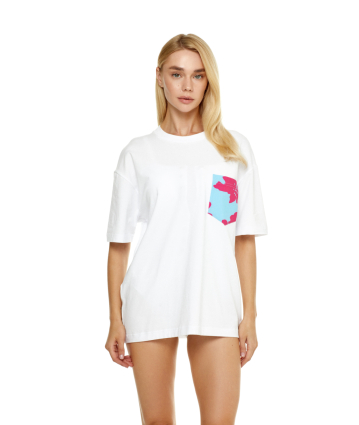 T-shirt for men, white "Lagoon" print