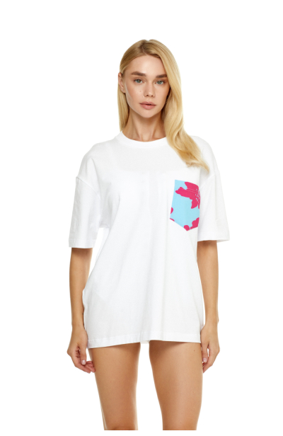 T-shirt for men, white "Lagoon" print
