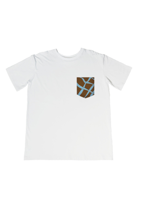 T-shirt for men, white "Chocolate" print