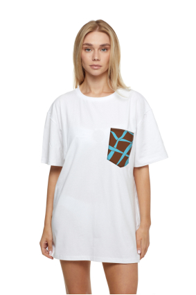 T-shirt for men, white "Chocolate" print