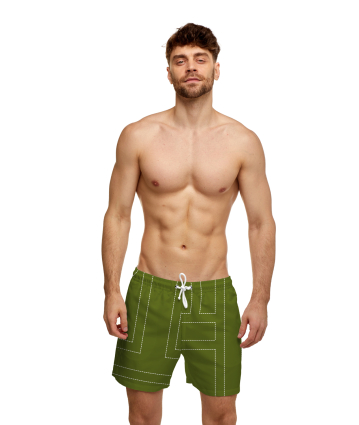 Men's swim shorts with "Madeira" print