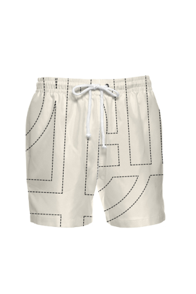 Men's swim shorts with "Madeira Pearl" print