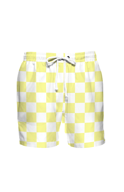 Men's swim shorts with "Versailles Lemon" print