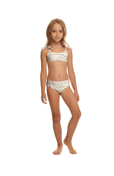Kids top and swimming trunks, Madeira Pearl print