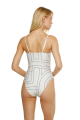 One-piece with print, bodysuit, "Madeira Pearl"