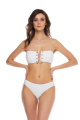 Low-rise bikini bottoms, White