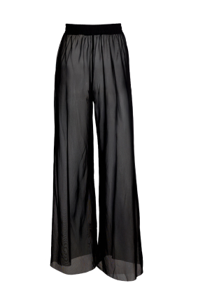 Trousers, mesh, black