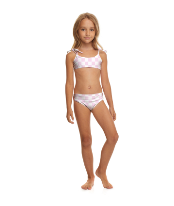 Kids top and swimming trunks, Versailles Rose  print