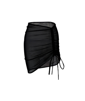 Mini skirt, mesh, Black