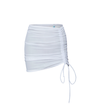 Mini skirt, mesh, White