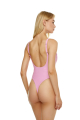 Solid one-piece tank thong, pink