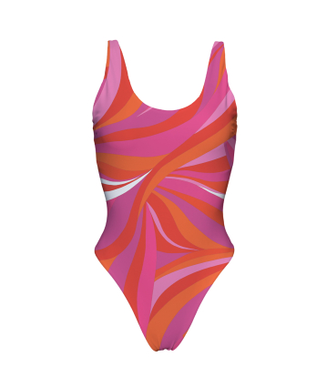 One-piece with print, tank top style, La Linia Viva