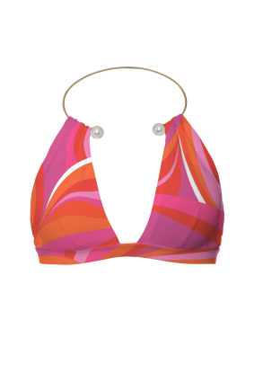 Chain necklace with pearls "La Linia Viva" top