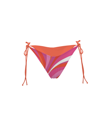 V bikini briefs with ties, " La Linia Viva" print