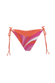 V bikini briefs with ties, " La Linia Viva" print