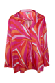 Shirt, Artificial Silk, "La Linia Viva" print