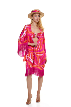 Tunic with "La Linia Viva" print 