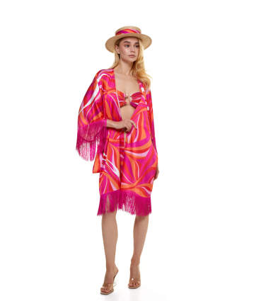 Tunic with "La Linia Viva" print 