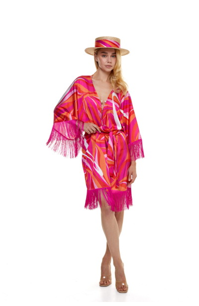 Tunic with "La Linia Viva" print 