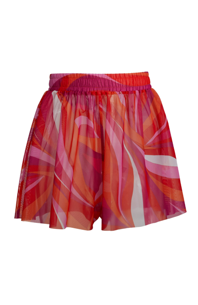 Shorts, mesh, La Linia Viva print