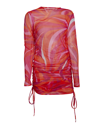 Dress mesh, " La Linia Viva" print