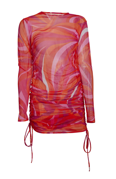 Dress mesh, " La Linia Viva" print