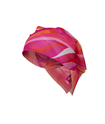 Headscarf, mesh, "La Linia Viva" print, 90х90