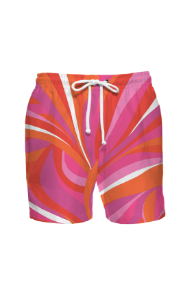 Men's swim shorts with "La Linia Viva" print