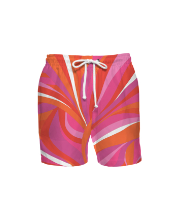 Men's swim shorts with "La Linia Viva" print