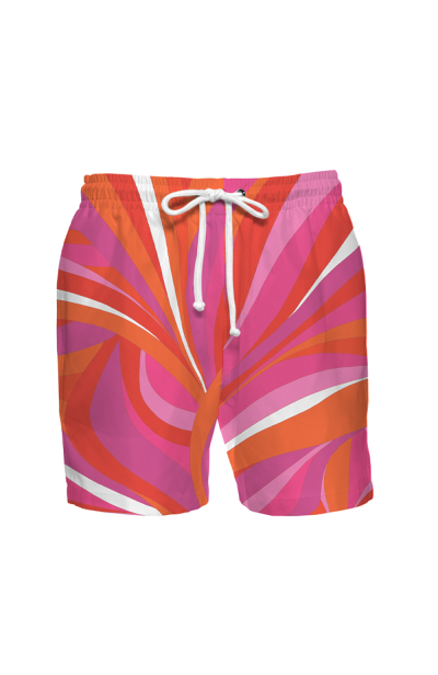 Men's swim shorts with "La Linia Viva" print