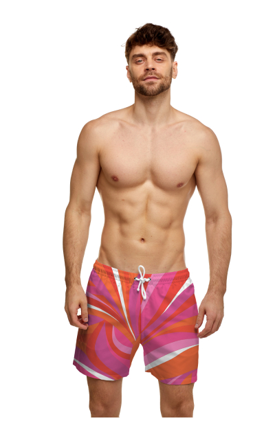 Men's swim shorts with "La Linia Viva" print