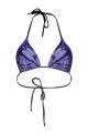Triangle bikini top "Violet Butterfly" print 