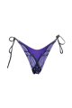V bikini briefs with ties, " Violet Butterfly" print