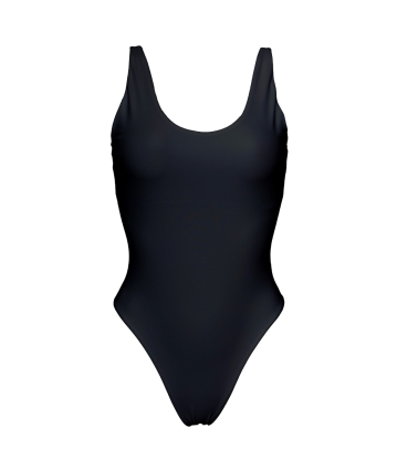 Solid one-piece tank with adjustable straps, black