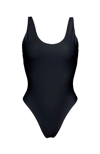 Solid one-piece tank with adjustable straps, black