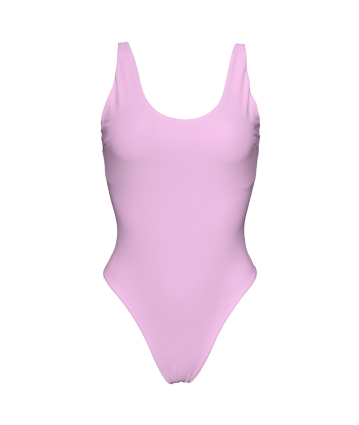 Solid one-piece tank with adjustable straps, pink