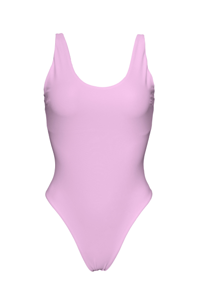 Solid one-piece tank with adjustable straps, pink