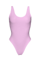 Solid one-piece tank with adjustable straps, pink