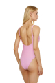 Solid one-piece tank with adjustable straps, pink